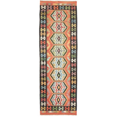 Tappeto Kilim Afghanistan marrone bianco 84x250