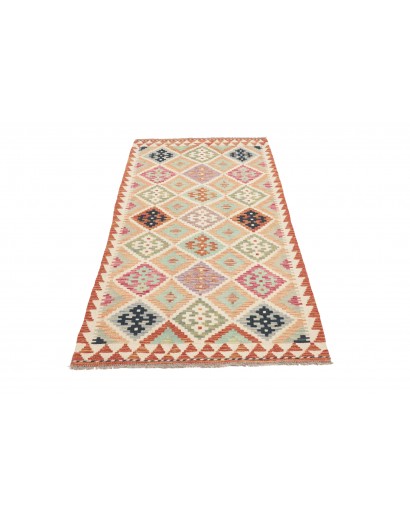 Tappeto Kilim Afghanistan beige bianco 99x200