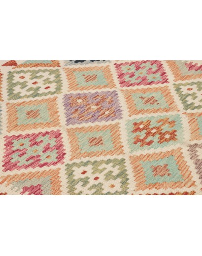 Tappeto Kilim Afghanistan beige bianco 99x200