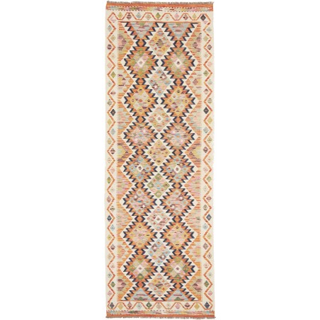Tappeto Kilim Afghanistan giallo marrone 83x251