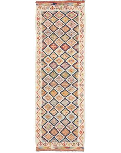 Tappeto Kilim Afghanistan giallo arancione 85x254
