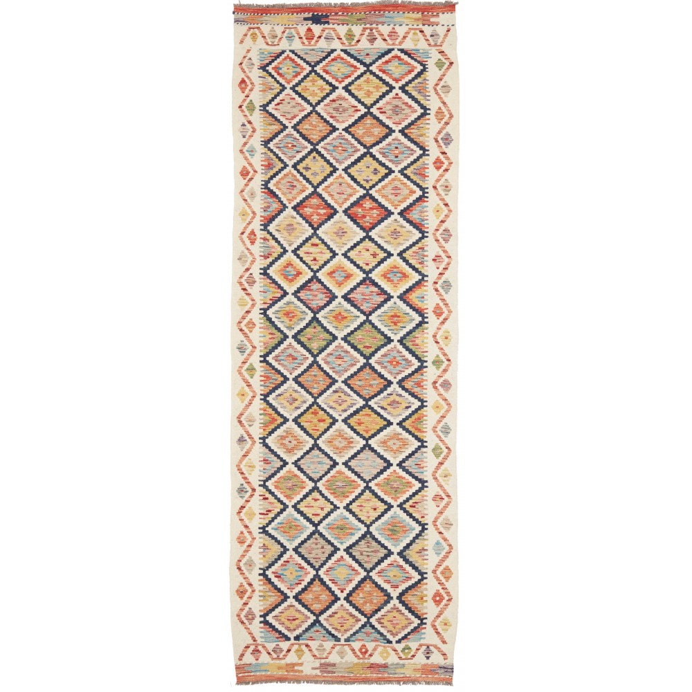 Tappeto Kilim Afghanistan giallo arancione 85x254 Tappeto Kilim Afghanistan giallo arancione 85x254