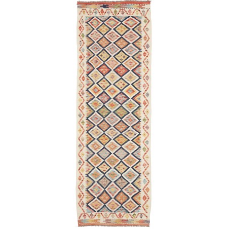 Tappeto Kilim Afghanistan giallo arancione 85x254