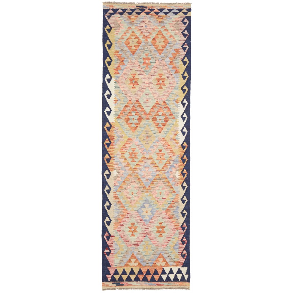 Tappeto Kilim Afghanistan marrone grigio 77x250 Tappeto Kilim Afghanistan marrone grigio 77x250