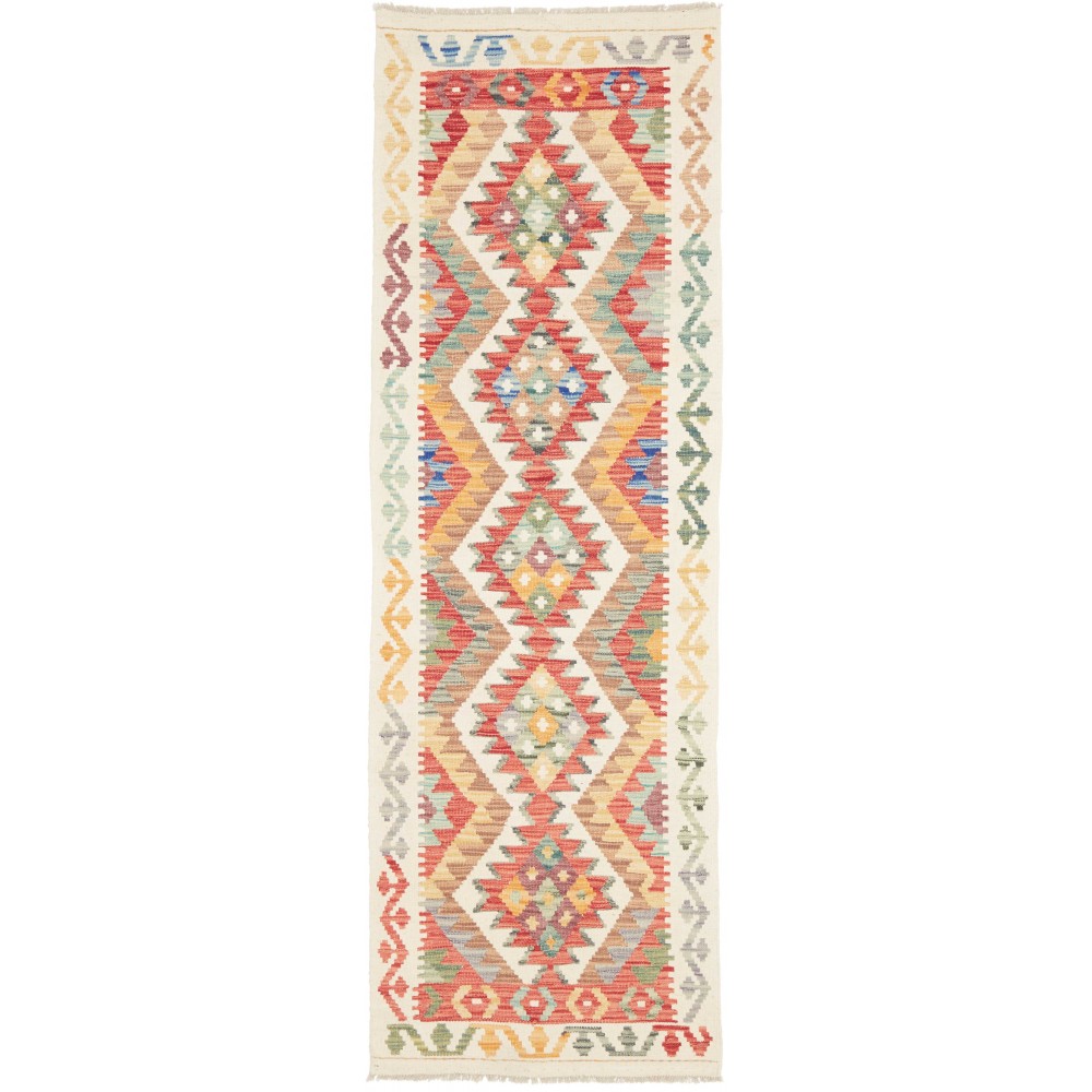 Tappeto Kilim Afghanistan giallo arancione 75x235 Tappeto Kilim Afghanistan giallo arancione 75x235
