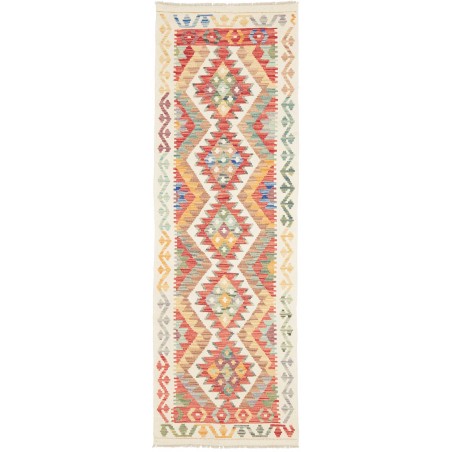 Tappeto Kilim Afghanistan giallo arancione 75x235