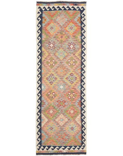 Tappeto Kilim Afghanistan marrone bianco 83x257