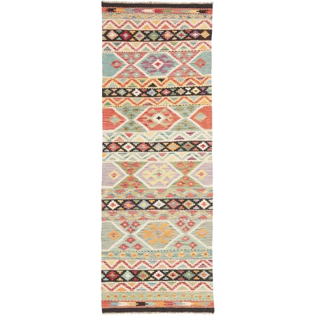 Tappeto Kilim Afghanistan marrone bianco 80x237
