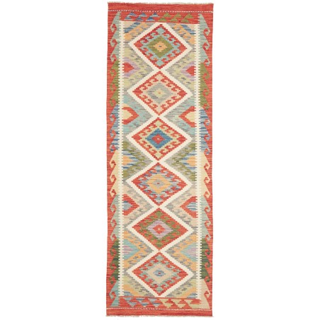 Tappeto Kilim Afghanistan marrone bianco 81x243