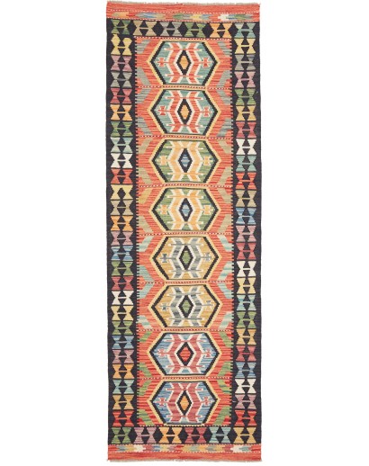 Tappeto Kilim Afghanistan marrone grigio 83x248