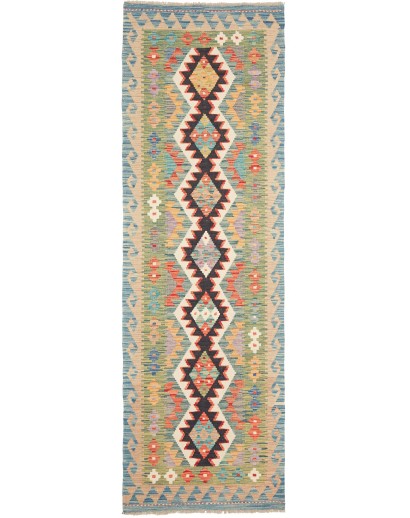 Tappeto Kilim Afghanistan marrone bianco 80x253