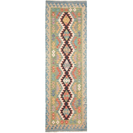 Tappeto Kilim Afghanistan marrone bianco 80x253