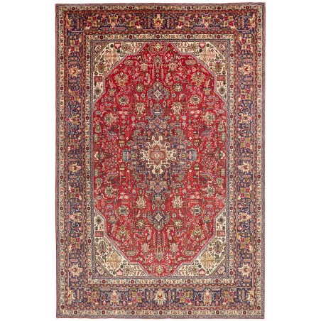 Tappeto Tabriz Persia marrone giallo 198x307