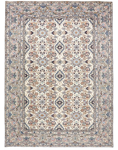 Tappeto Kashan Persia bianco grigio 197x268