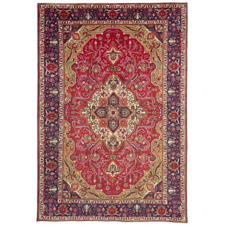 Tappeto Tabriz Persia marrone giallo 202x302