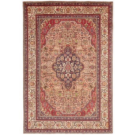 Tappeto Tabriz Persia marrone giallo 200x302