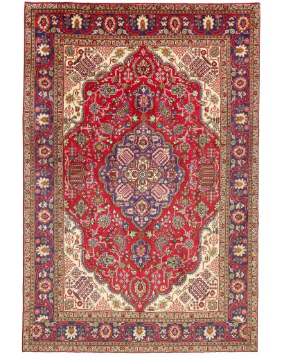 Tappeto Tabriz Persia marrone grigio 197x292