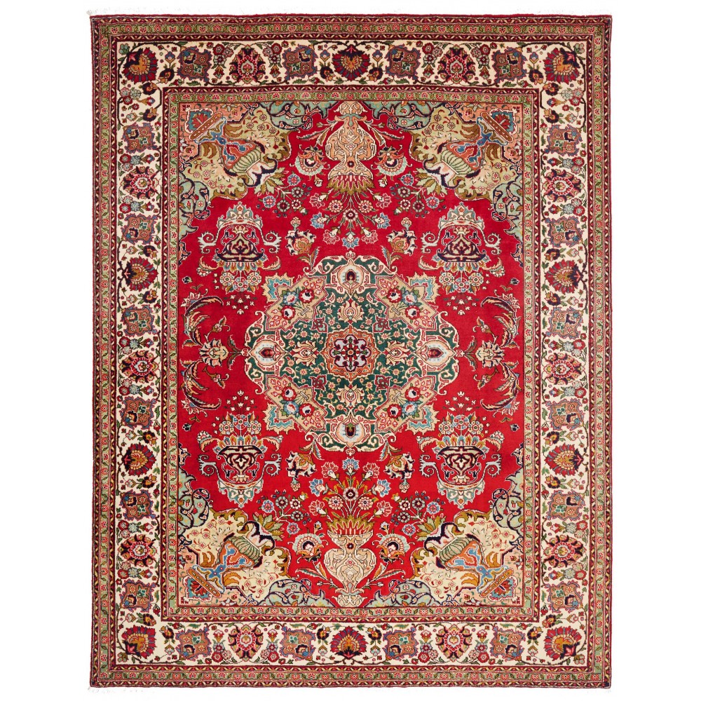 Tappeto Tabriz Persia marrone 222x292 Tappeto Tabriz Persia marrone 222x292