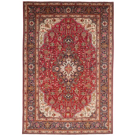 Tappeto Tabriz Persia marrone giallo 198x290