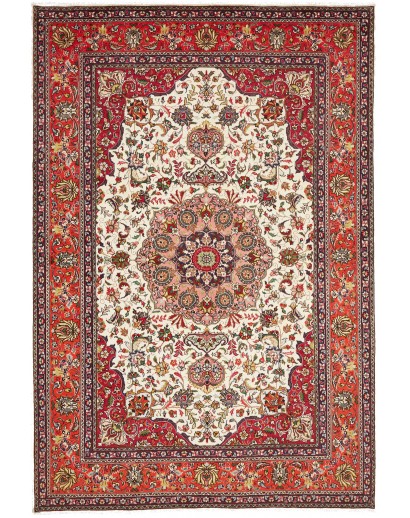Tappeto Tabriz Persia beige marrone 203x298