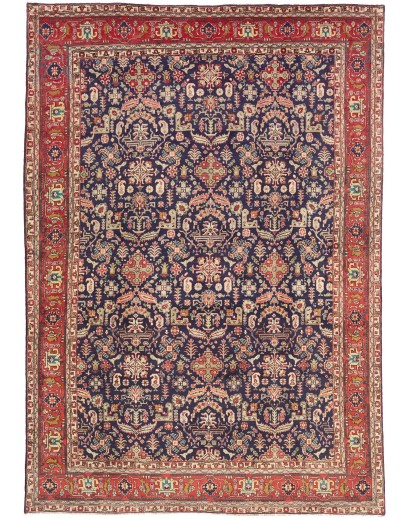 Tappeto Tabriz Persia azzurro grigio 202x293