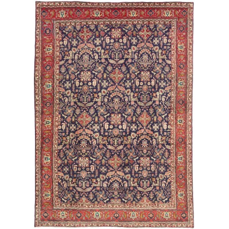 Tappeto Tabriz Persia azzurro grigio 202x293