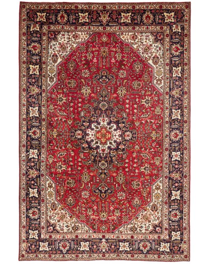 Tappeto Tabriz Persia marrone giallo 195x298