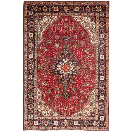 Tappeto Tabriz Persia marrone giallo 195x298