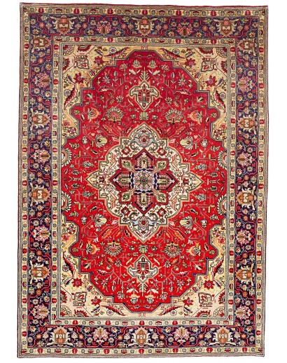 Tappeto Tabriz Persia giallo rosso 200x282