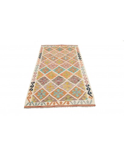 Tappeto Kilim Afghanistan marrone giallo 99x199