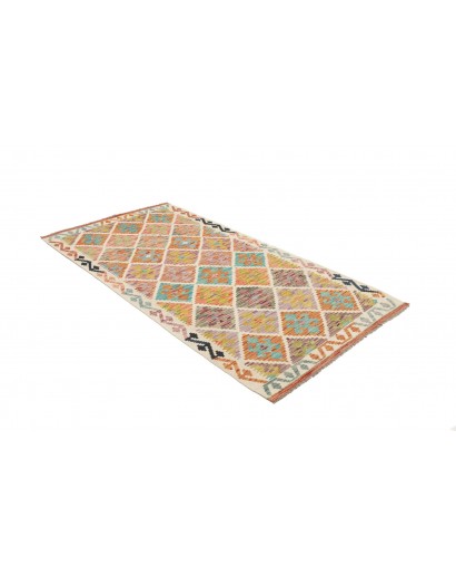Tappeto Kilim Afghanistan marrone giallo 99x199