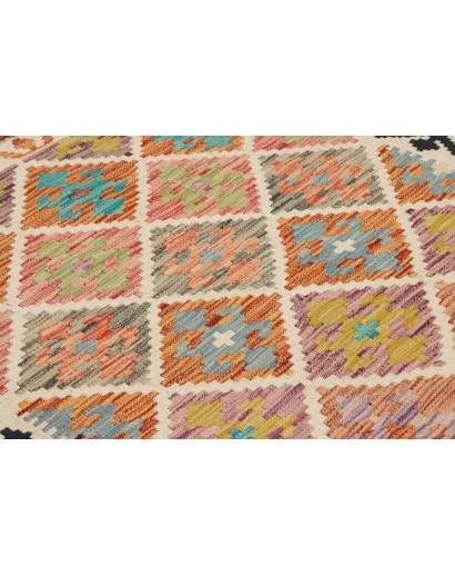 Tappeto Kilim Afghanistan marrone giallo 99x199