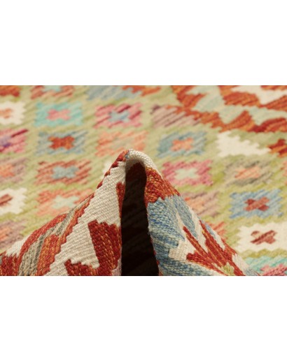Tappeto Kilim Afghanistan marrone rosso 204x294