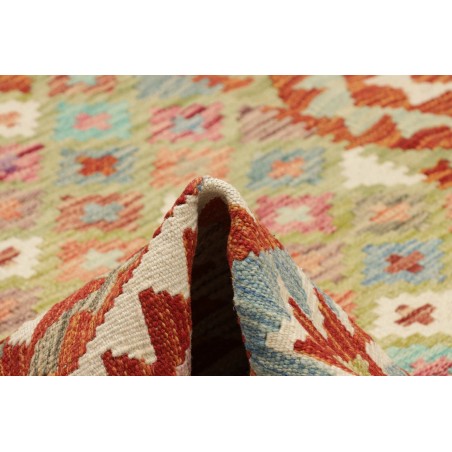 Tappeto Kilim Afghanistan marrone rosso 204x294