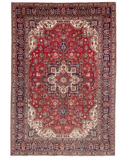 Tappeto Tabriz Persia marrone giallo 200x293