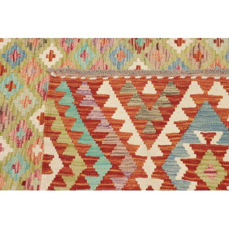 Tappeto Kilim Afghanistan marrone rosso 204x294