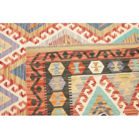 Tappeto Kilim Afghanistan marrone verde 206x289
