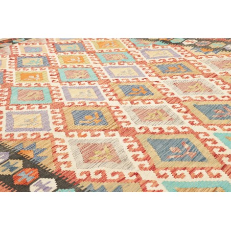 Tappeto Kilim Afghanistan marrone verde 206x289