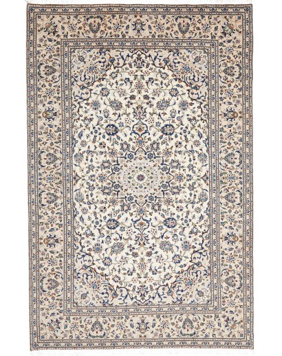 Tappeto Kashan Persia bianco grigio 198x303