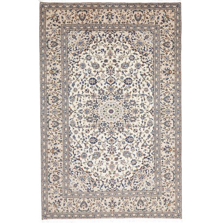 Tappeto Kashan Persia bianco grigio 198x303