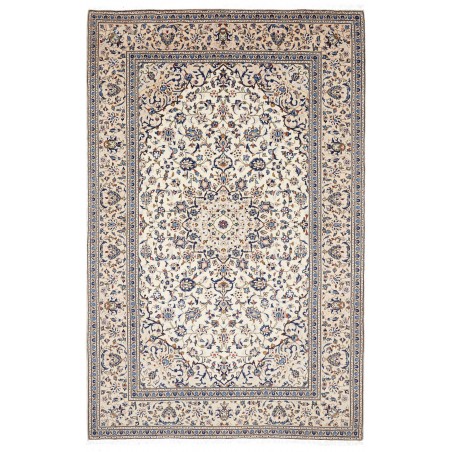 Tappeto Kashan Persia bianco grigio 193x302