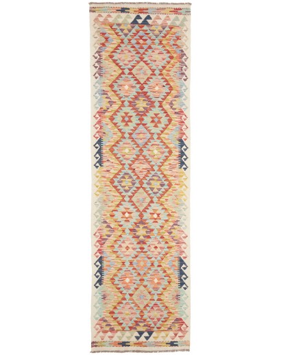 Tappeto Kilim Afghanistan beige giallo 83x300