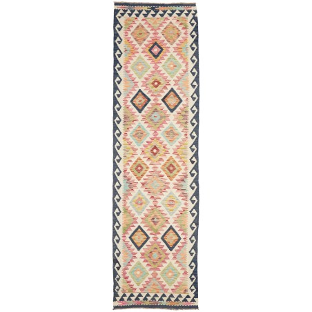 Tappeto Kilim Afghanistan giallo grigio 80x301