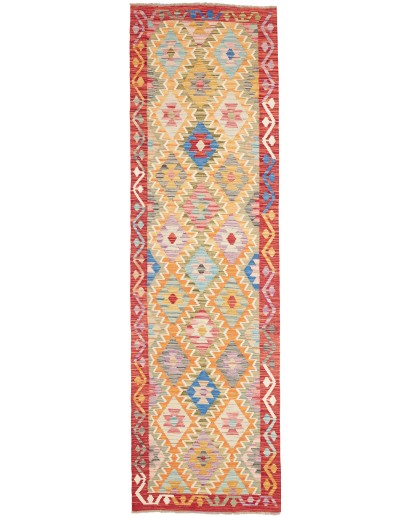 Tappeto Kilim Afghanistan marrone bianco 83x294