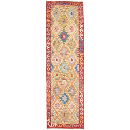 Tappeto Kilim Afghanistan marrone bianco 83x294