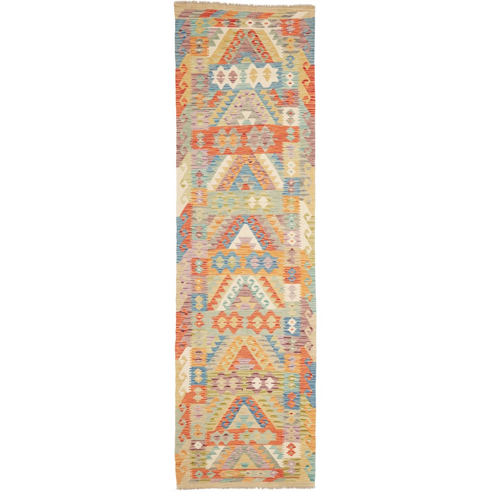 Tappeto Kilim Afghanistan marrone arancione 86x298 Tappeto Kilim Afghanistan marrone arancione 86x298