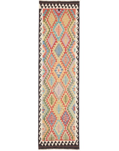 Tappeto Kilim Afghanistan marrone grigio 80x293