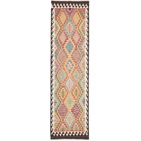 Tappeto Kilim Afghanistan marrone grigio 80x293