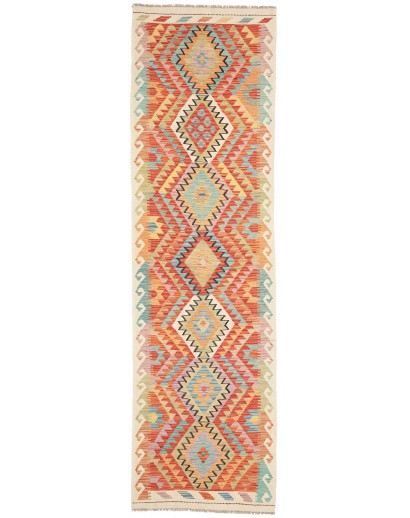 Tappeto Kilim Afghanistan marrone rosso 83x290