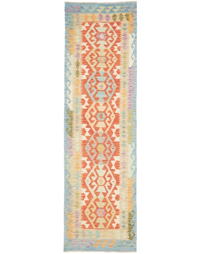 Tappeto Kilim Afghanistan beige giallo 83x296